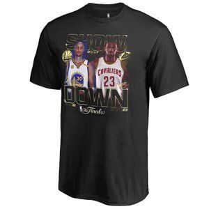 Cavaliers Lebron James/Steph Curry 2017 NBA Finals Mens T-Shirt Small